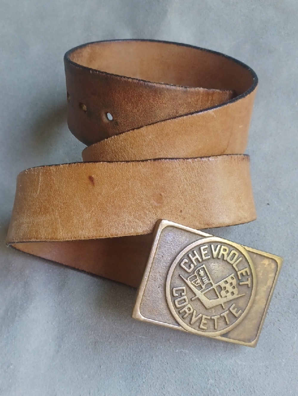 Vibtage Chevrolet Corvette Leather Belt